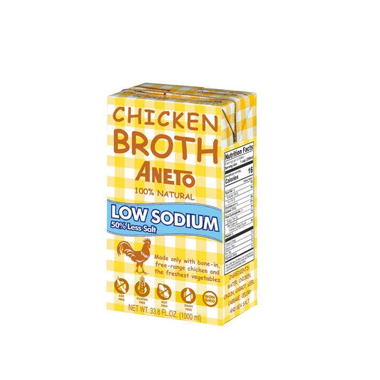 ANETO LOW SODIUM CHICKEN BROTH 34oz