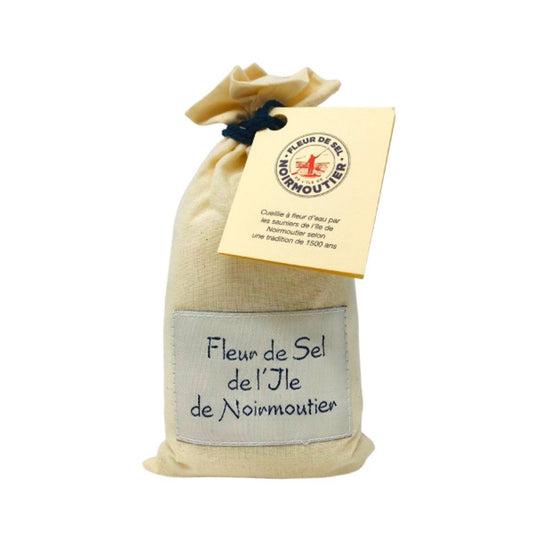 COOPERATIVE DE SEL DE NOIRMOUTIER FLEUR DE SEL BAG WITH SPOON 125G