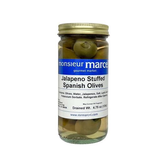 MONSIEUR MARCEL JALAPENO STUFFED SPANISH OLIVES 4.75oz