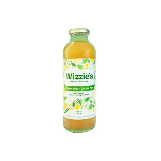 WIZZIE'S LEMON MINT GREEN TEA WITH HONEY 16oz